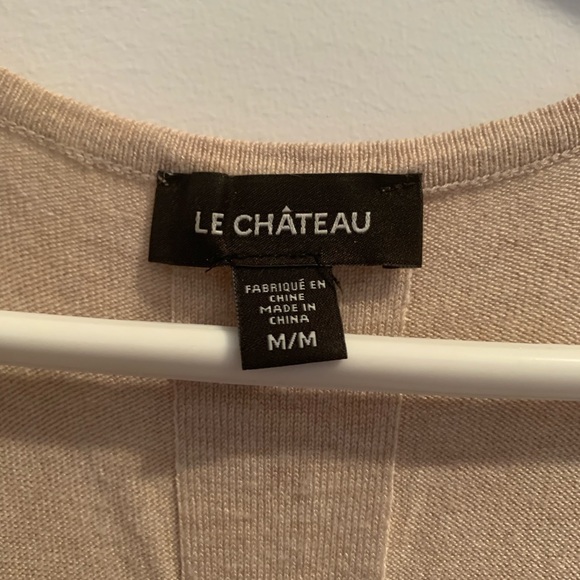 Le Chateau Medium Beige Sleeveless Long Cardigan - Picture 4 of 5